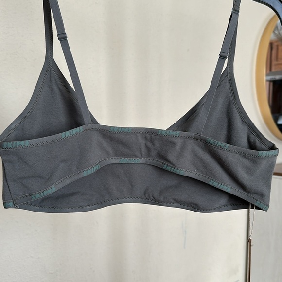 SKIMS Juniper Cotton Logo Scoop Neck Bralette Size 3X - Picture 5 of 6